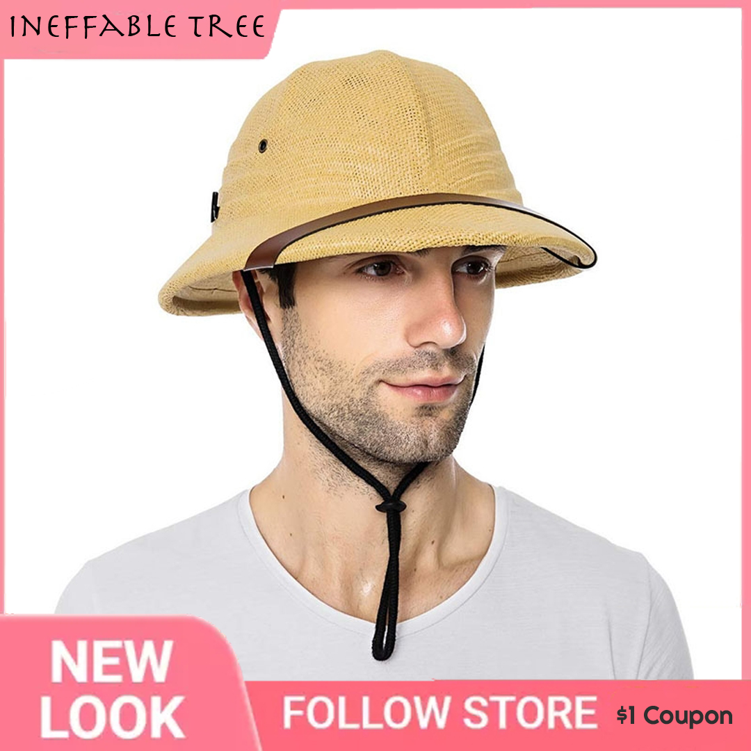 Kids Outdoor Explorer Set - Parent-child Vietnam Toquilla Straw Helmet Pith