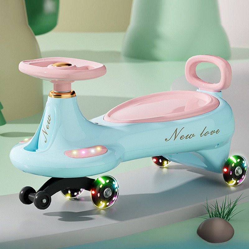 Kids Outdoor Activities - Cute Kids Swing Wiggle Car Anti-Tip