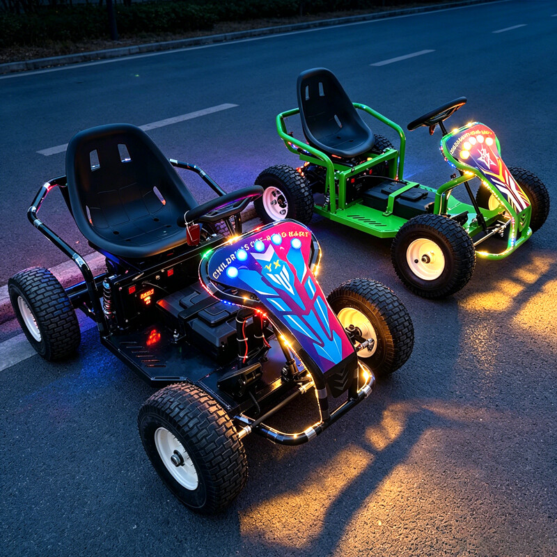 Kids Outdoor Electric Car - Kids Electric Go Kart, Battery-Powered Bumper