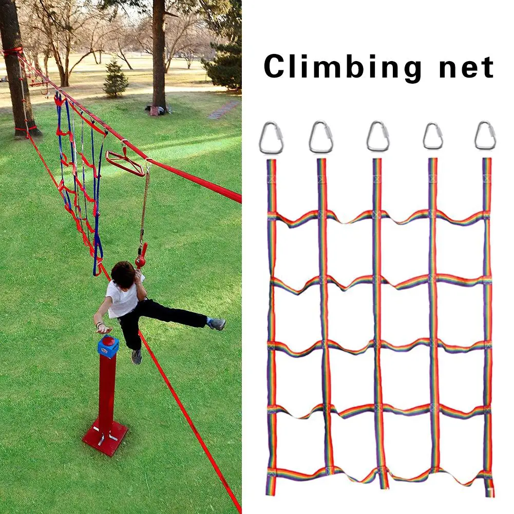 Kids Outdoor Climbing - 250kg Outdoor Children Climbing Net Rainbow