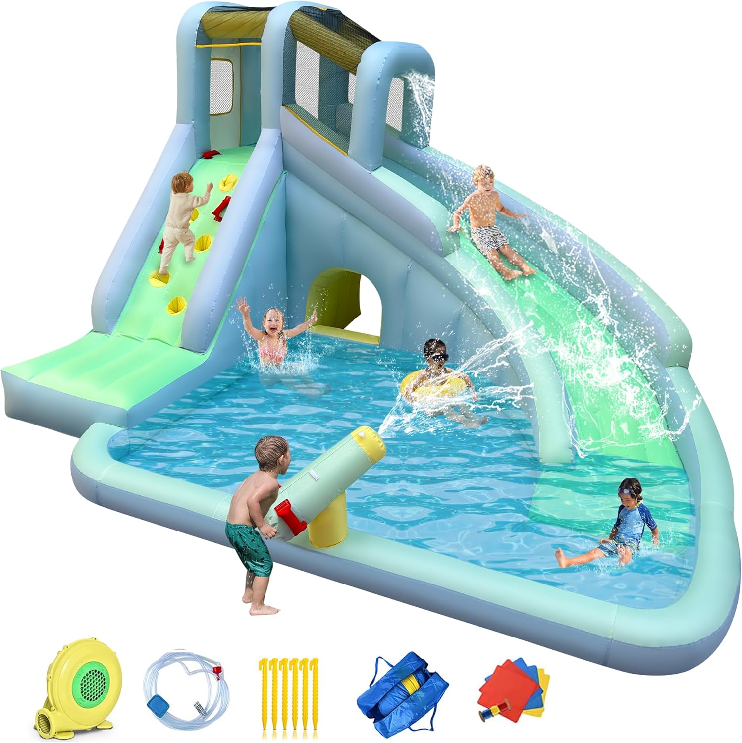 6-in-1 Inflatable Kids Bounce  - Kids Outdoor Climbing ulasan dan harga