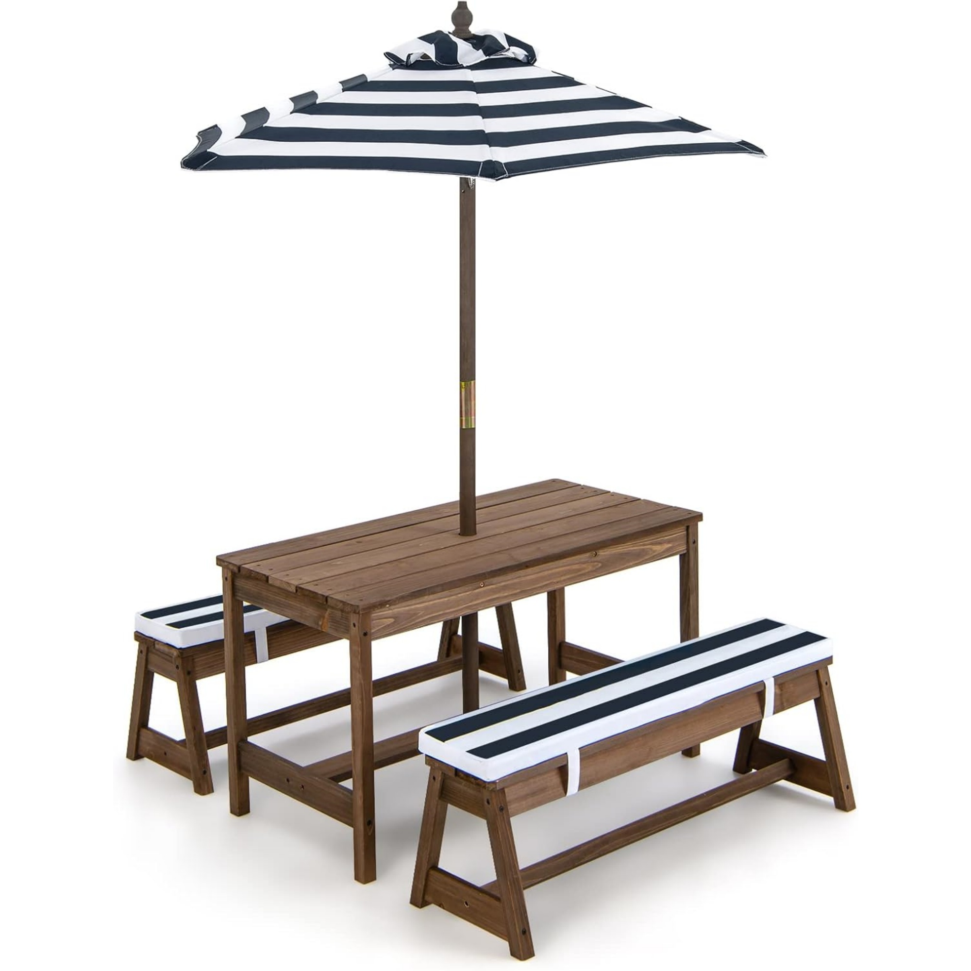 Kids Picnic Table with Umbrell - Kids Outdoor Bench With Umbrella ulasan dan harga