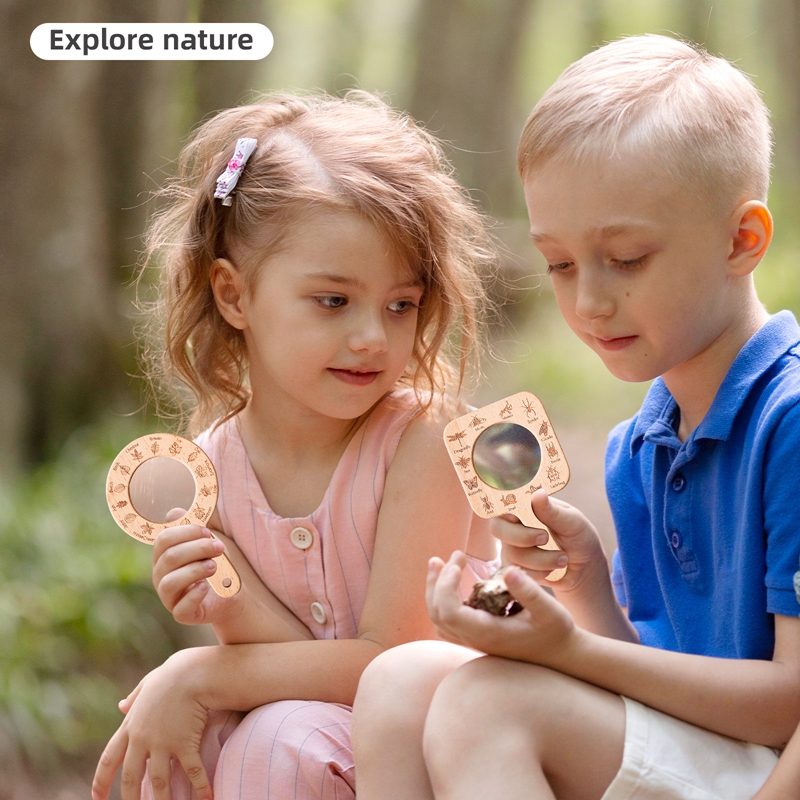 Wooden Magnifying Glass Set An - Kids Outdoor Explorer Set ulasan dan harga