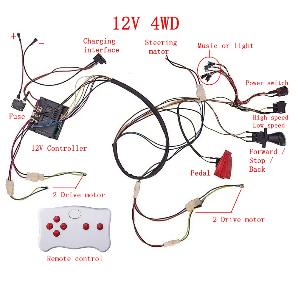 Child electric car DIY modifie - Kids Outdoor Car ulasan dan harga