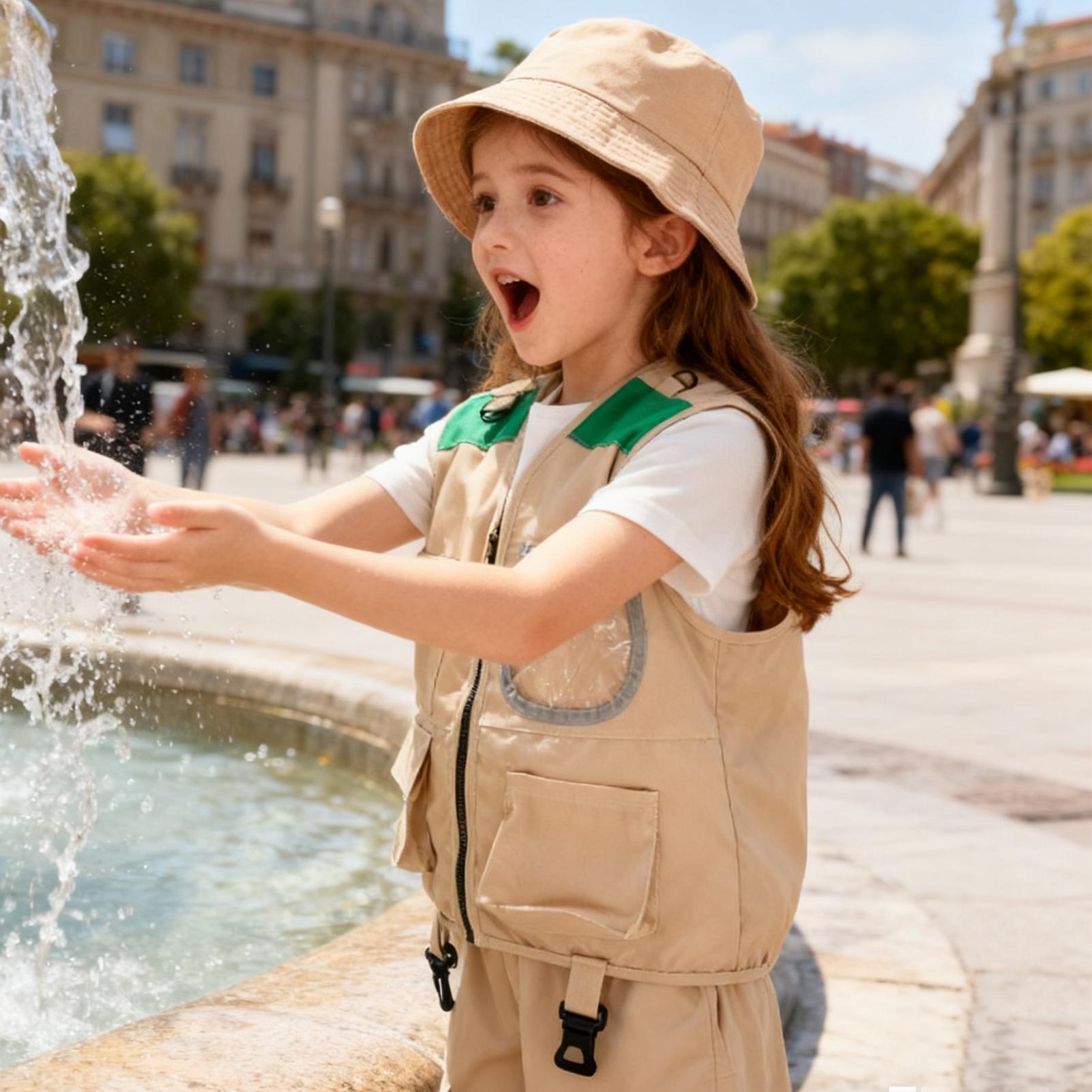 Kids Explorer hat and vest Cos - Kids Outdoor Explorer Set ulasan dan harga