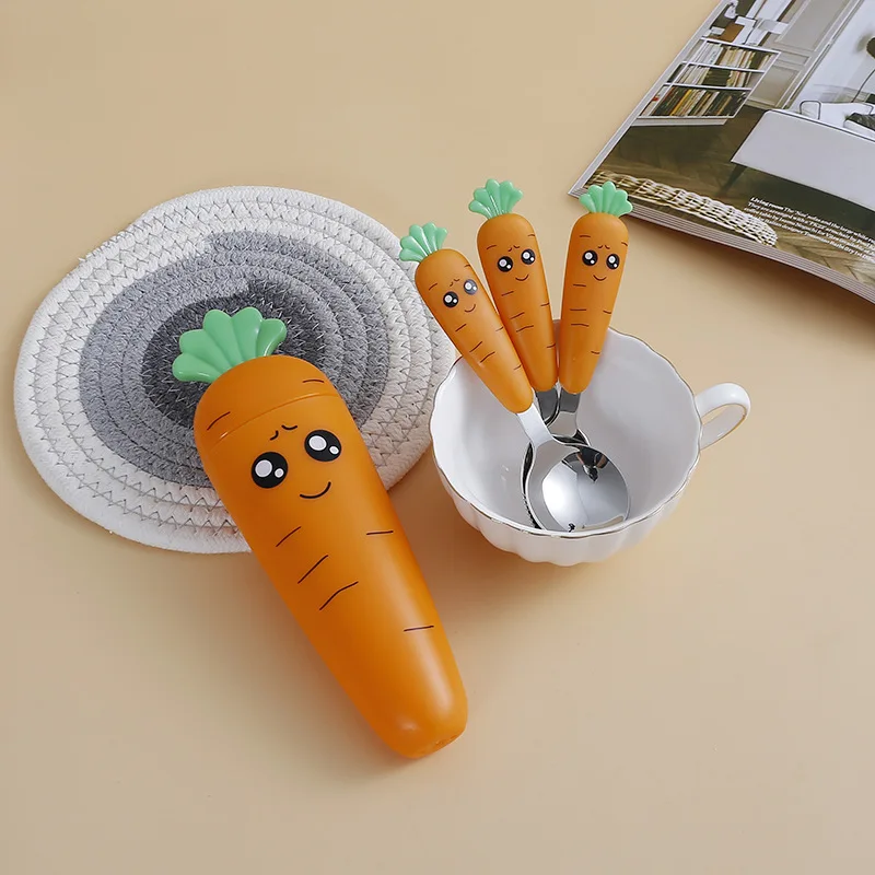 Stainless Steel Carrots Tablew - Kids Outdoor Kitchen Set ulasan dan harga