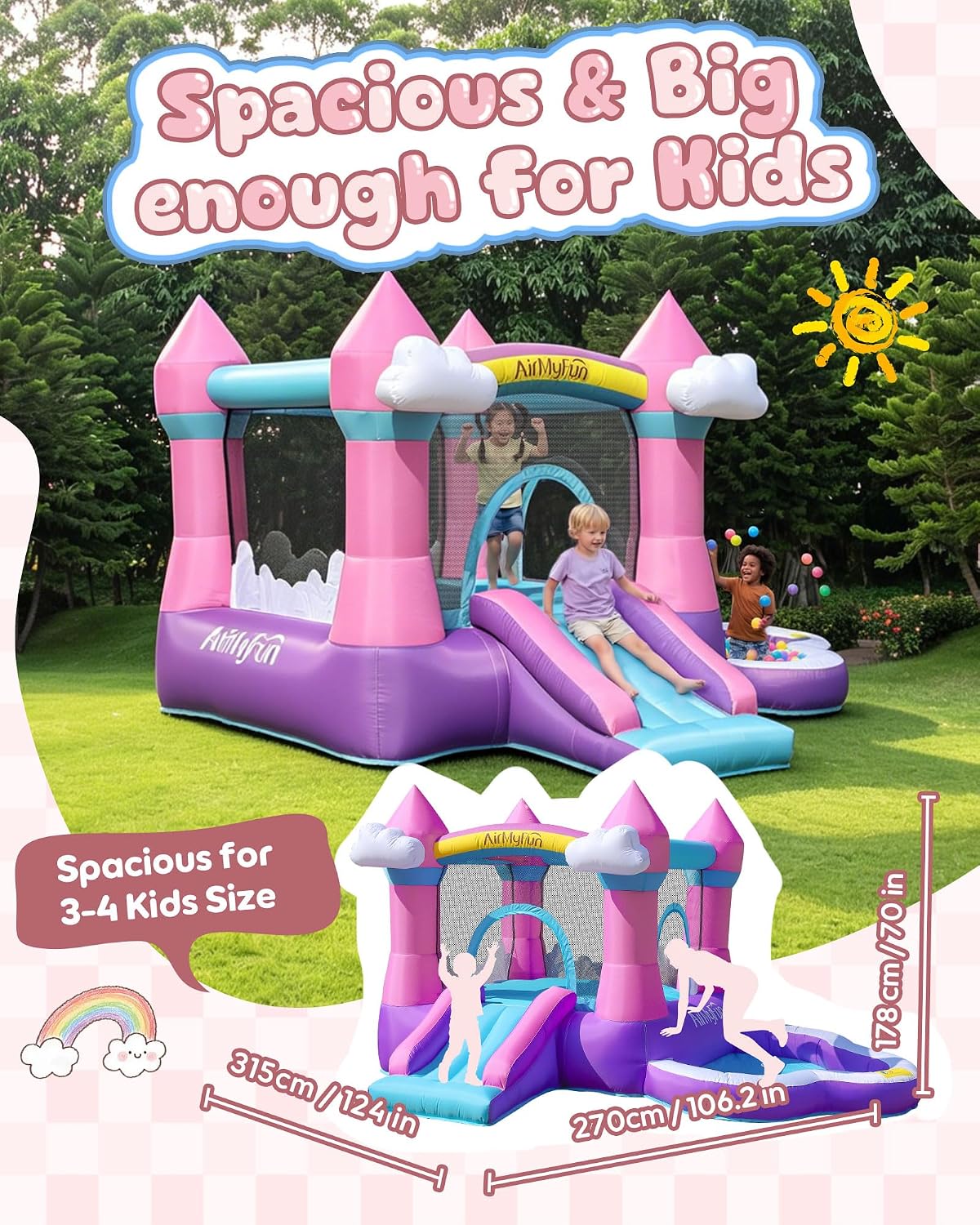 Pink Indoor/Outdoor Inflatable - Kids Outdoor Ball ulasan dan harga