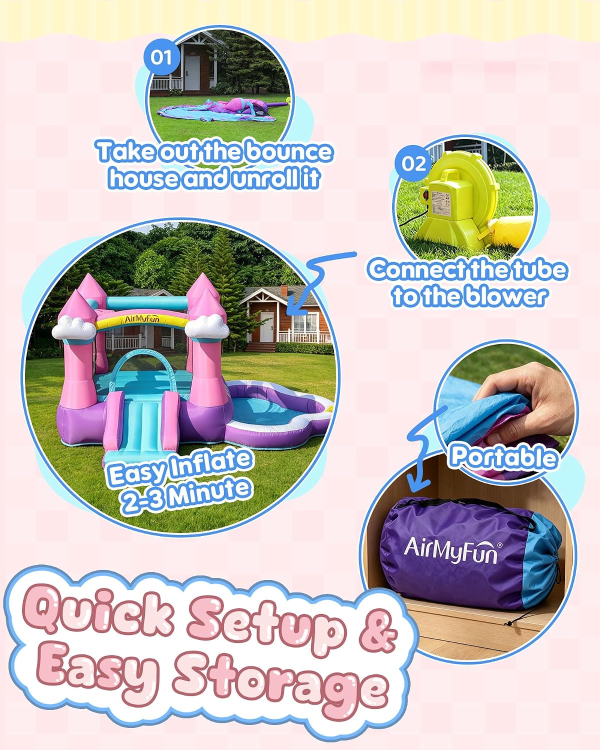 Pink Indoor/Outdoor Inflatable - Kids Outdoor Ball ulasan dan harga