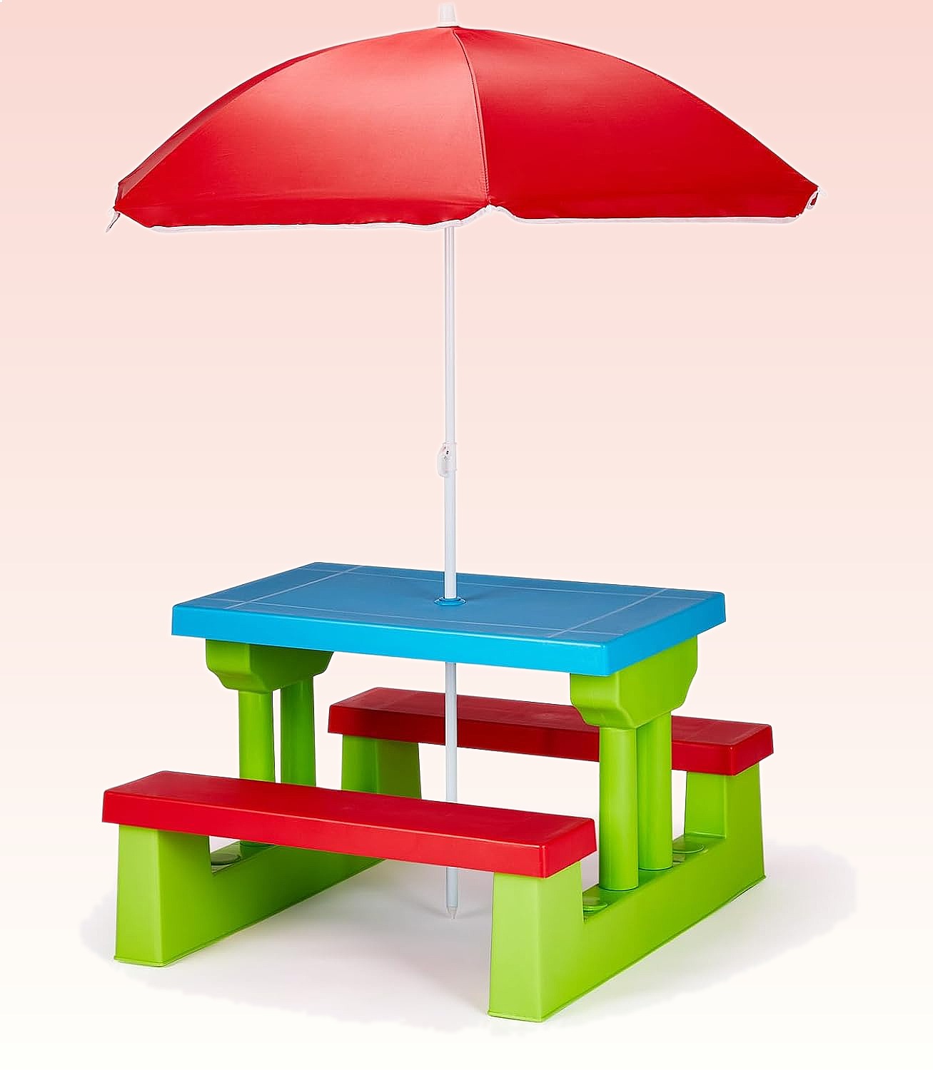 JOYMOR Kids Picnic Table with  - Kids Outdoor Bench With Umbrella ulasan dan harga