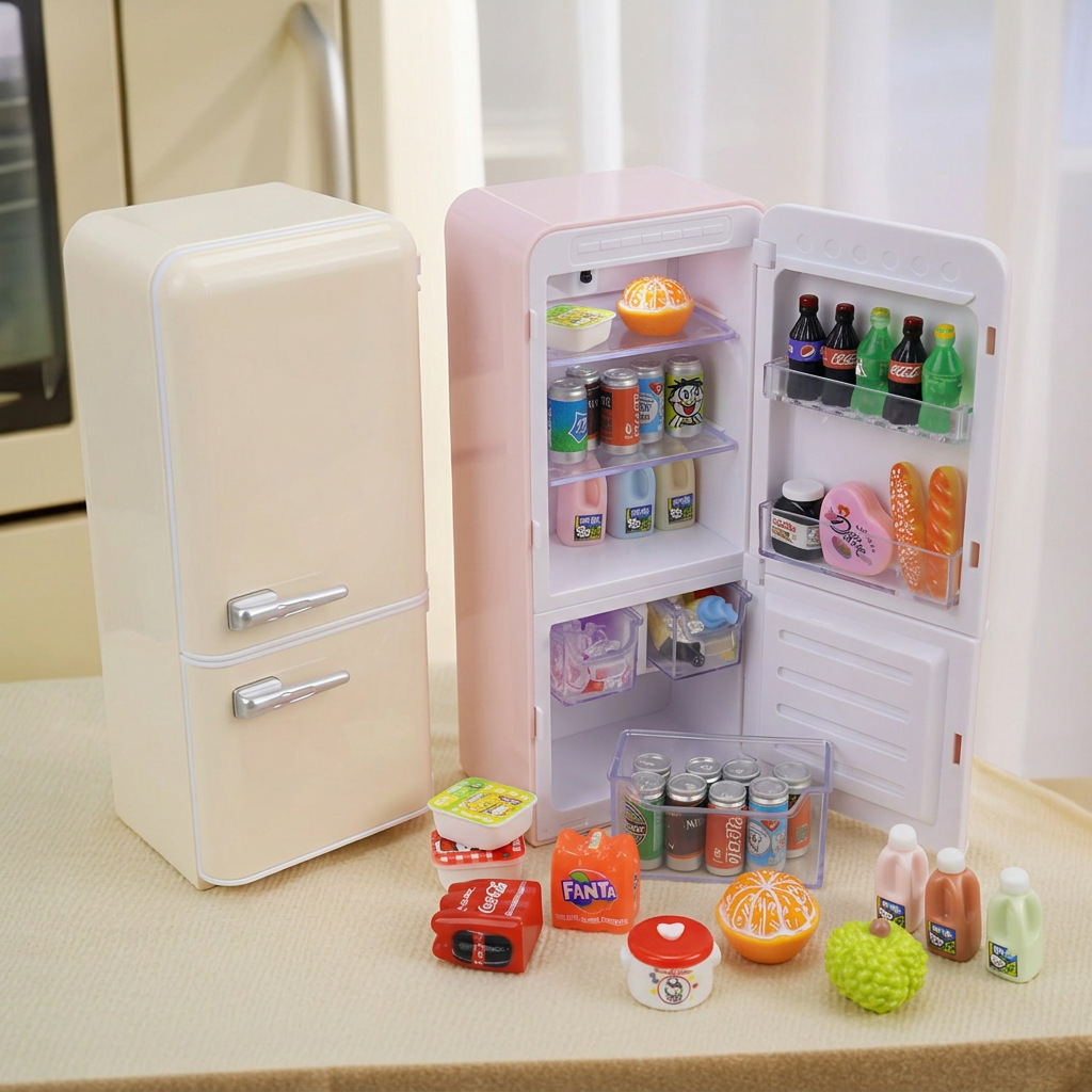 33pcs Kids Mini Fridge Playset - Kids Outdoor Kitchen Set ulasan dan harga