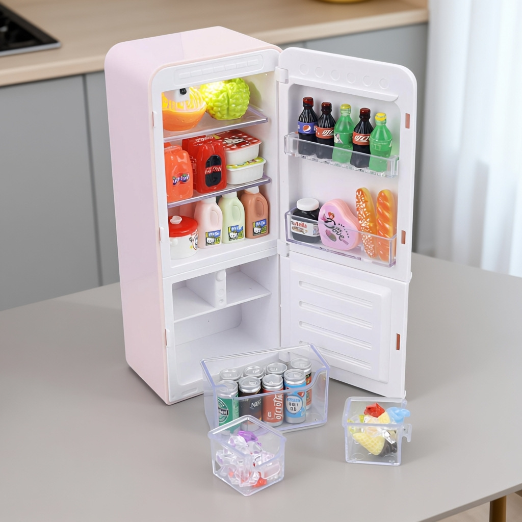 33pcs Kids Mini Fridge Playset - Kids Outdoor Kitchen Set ulasan dan harga