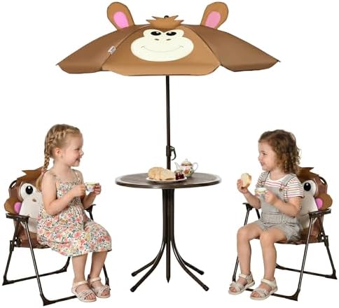 Kids Table and Chair Set Picni - Kids Outdoor Table With Umbrella ulasan dan harga
