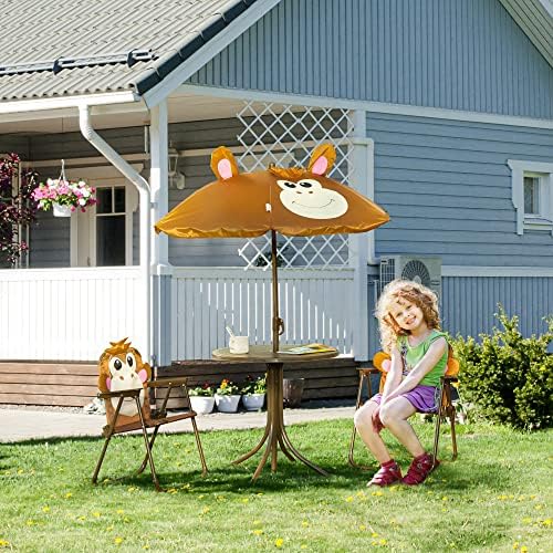 Kids Table and Chair Set Picni - Kids Outdoor Table With Umbrella ulasan dan harga