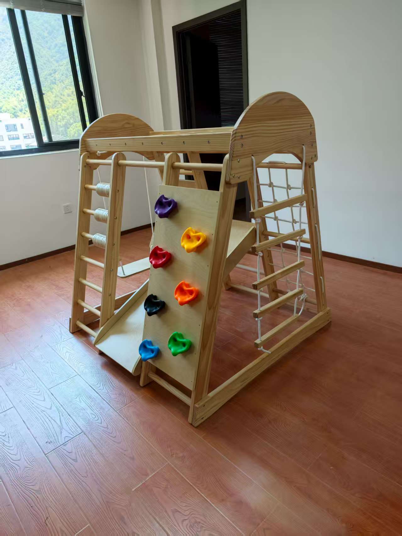 Wooden Kids Climbing Frame Lad - Kids Outdoor Ladder ulasan dan harga