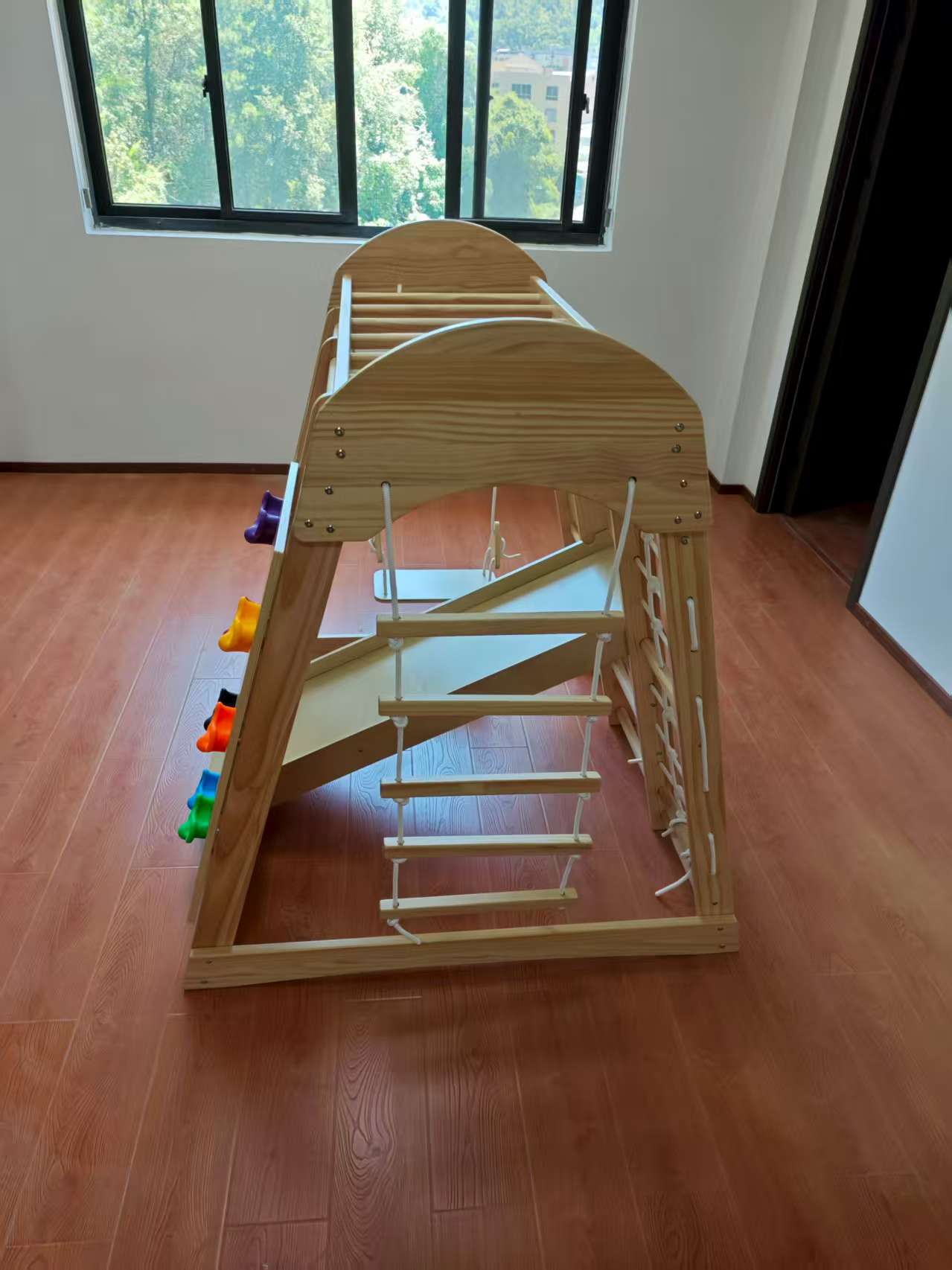 Wooden Kids Climbing Frame Lad - Kids Outdoor Ladder ulasan dan harga