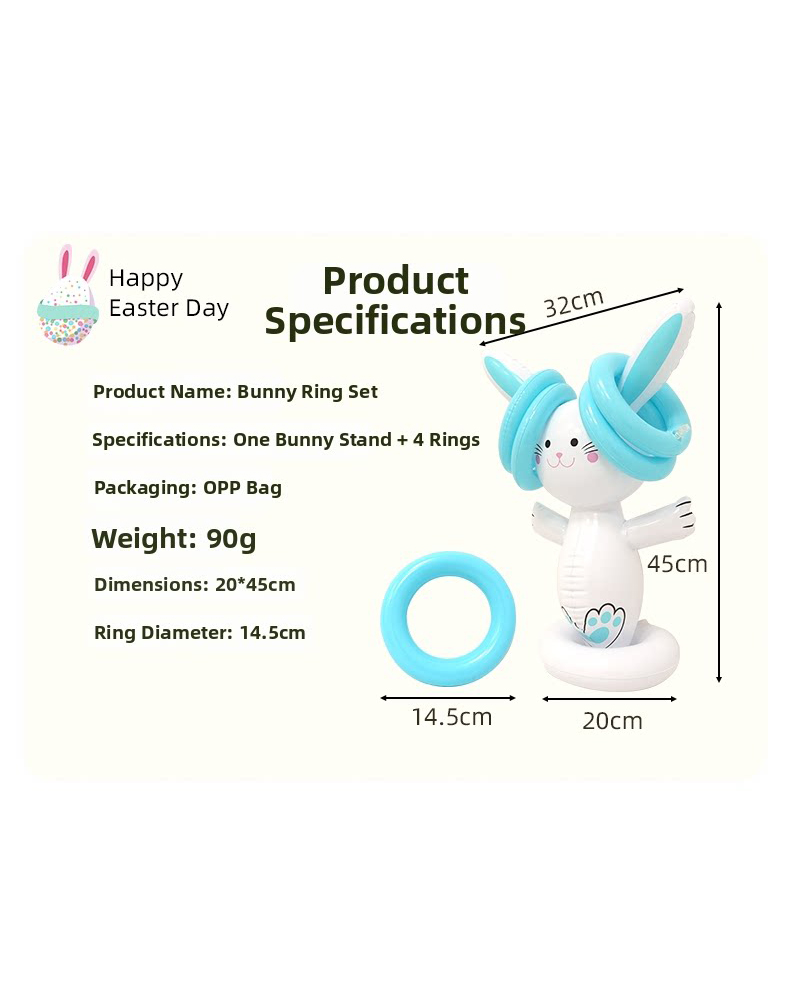 Easter Inflatable Bunny Ring T - Kids Outdoor Games ulasan dan harga