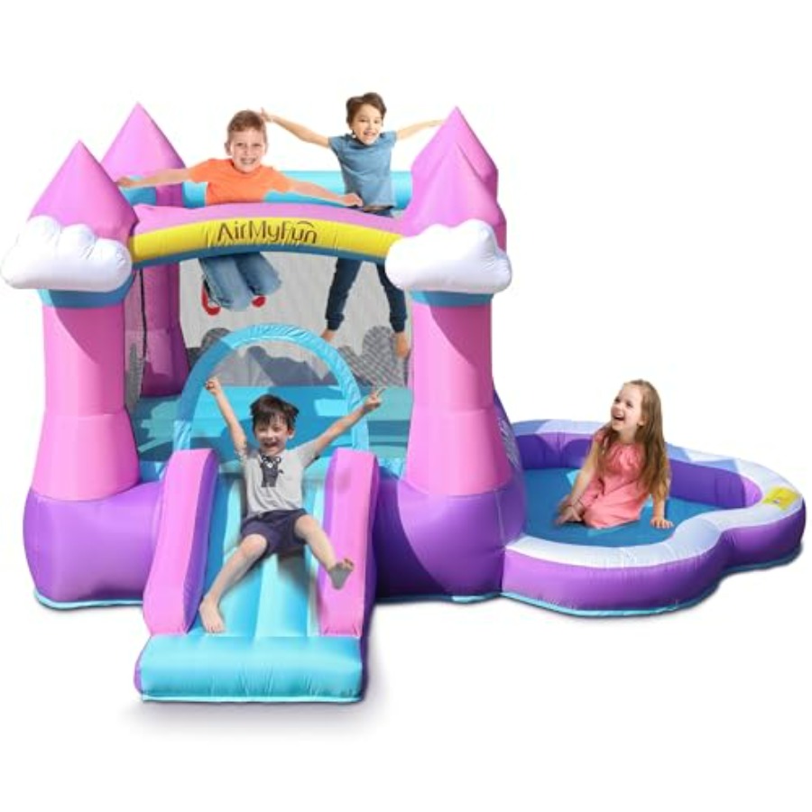 Pink inflatable bounce house f - Kids Outdoor House ulasan dan harga