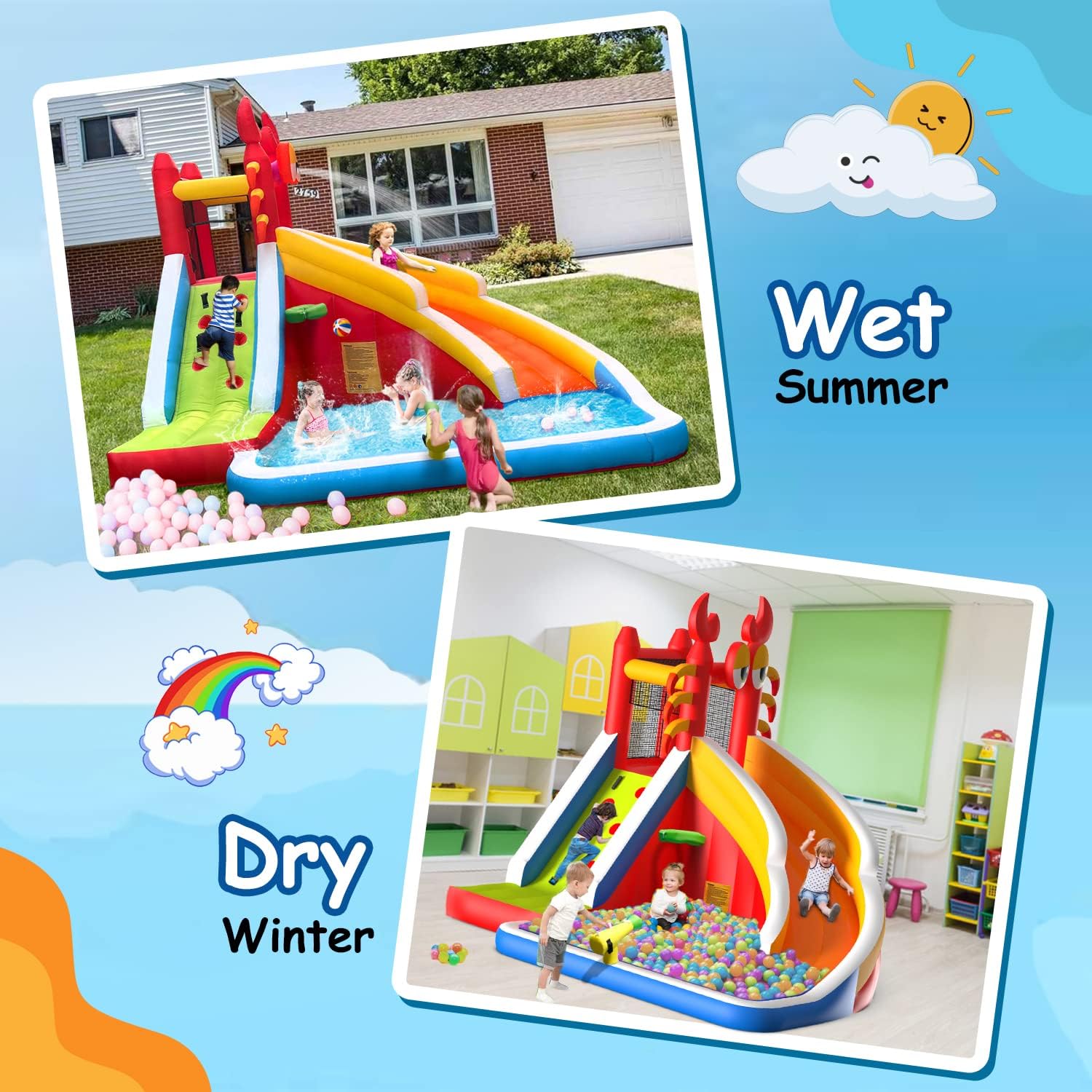Large Inflatable Bounce House  - Kids Outdoor House ulasan dan harga