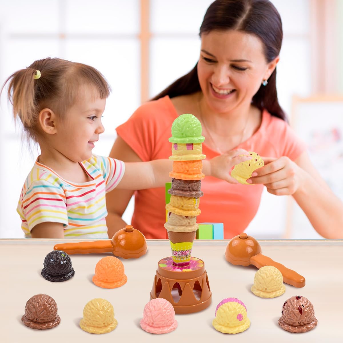 Children's Ice Cream Stacking  - Kids Outdoor Kitchen Set ulasan dan harga