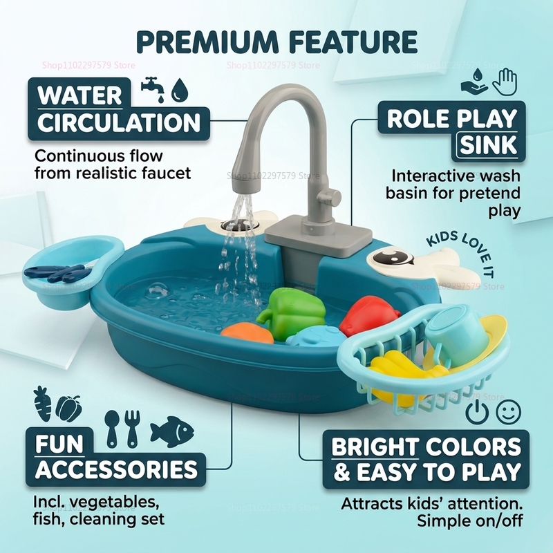 Toddler Interactive Water Play - Kids Outdoor Kitchen Set ulasan dan harga