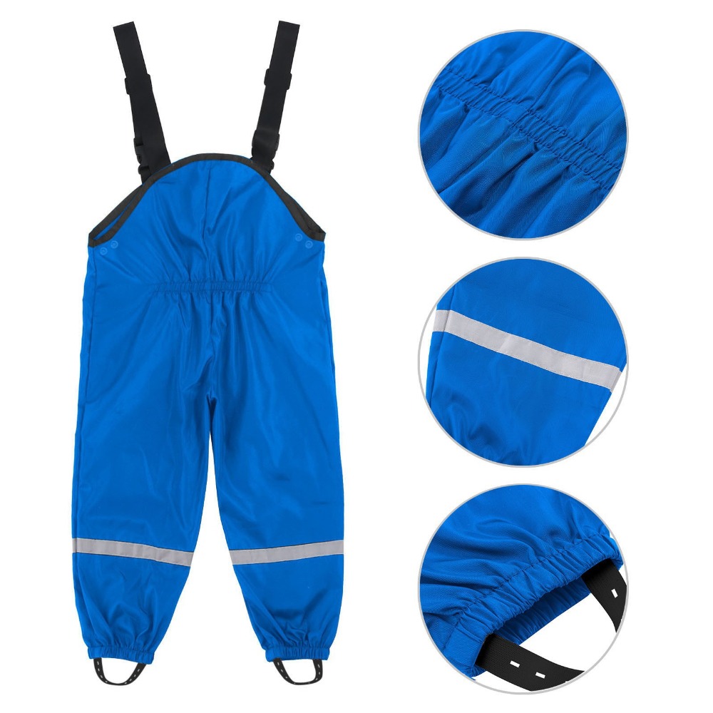 Kids PU Waterproof Rain Pants  - Kids Outdoor Overalls ulasan dan harga