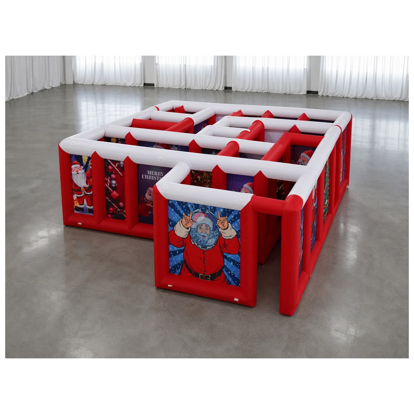 Large Red White Flat Roof Infl - Kids Outdoor Games ulasan dan harga