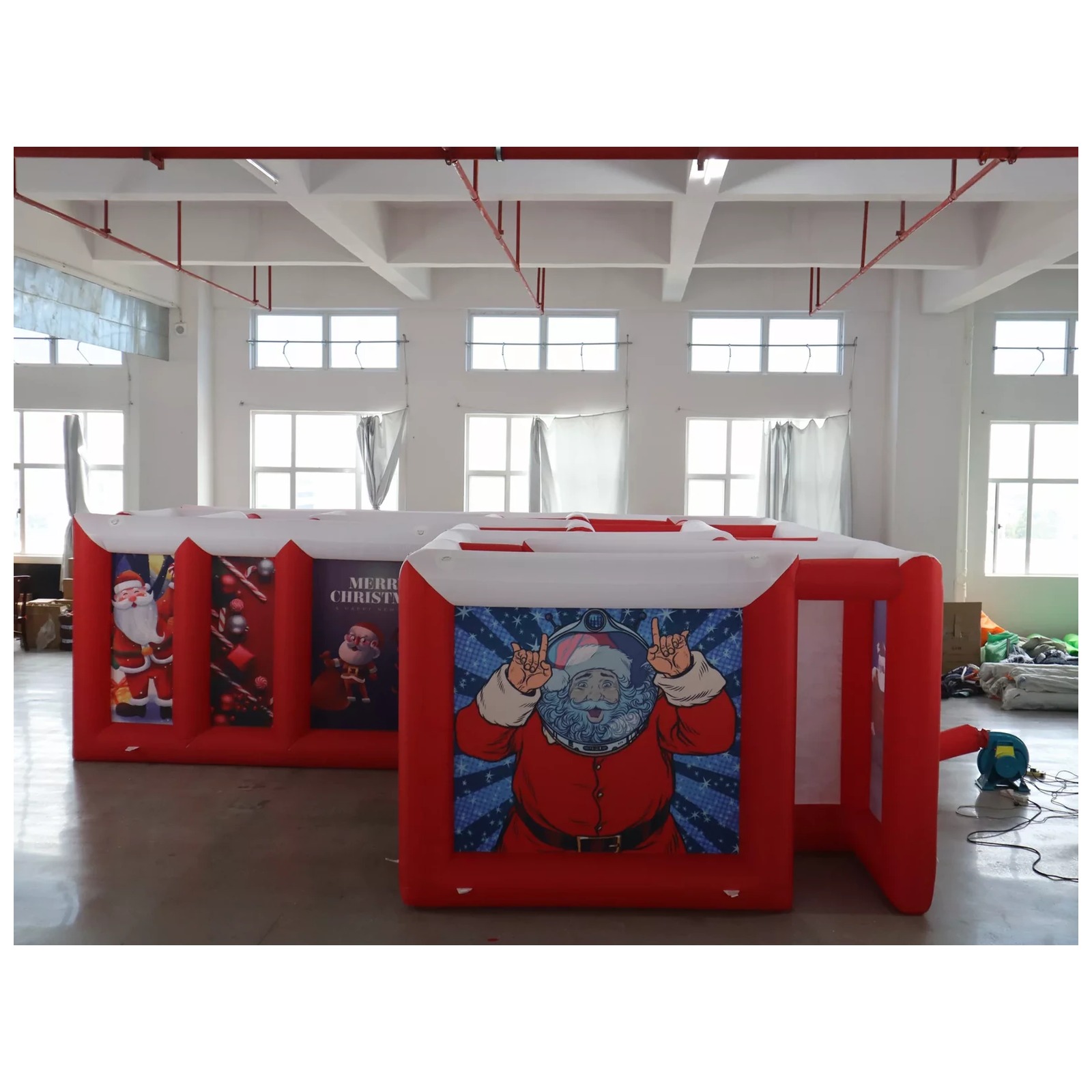 Large Red White Flat Roof Infl - Kids Outdoor Games ulasan dan harga