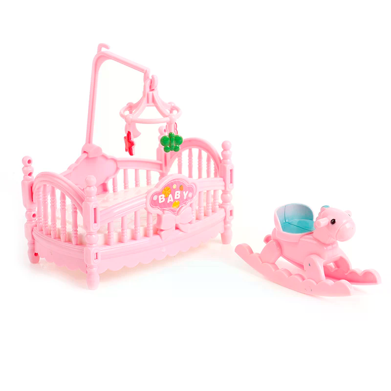 Miniature Crib Wooden Horse Se - Kids Outdoor Table With Umbrella ulasan dan harga