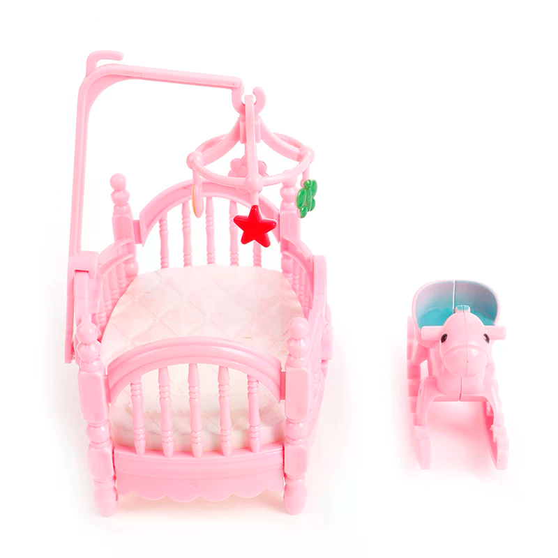 Miniature Crib Wooden Horse Se - Kids Outdoor Table With Umbrella ulasan dan harga