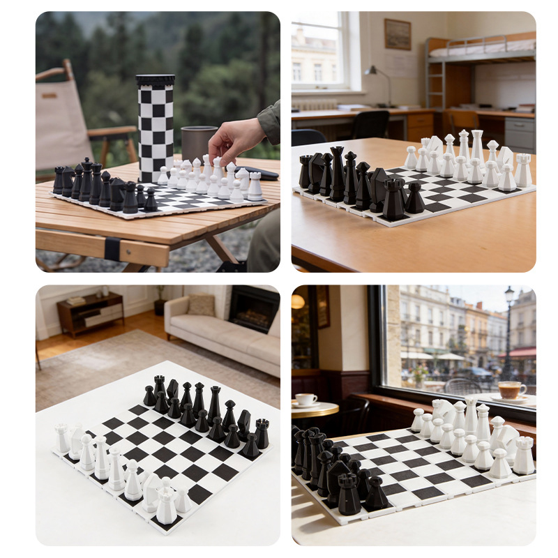 2 in 1 Portable Chess Game Set - Kids Outdoor Adventure ulasan dan harga