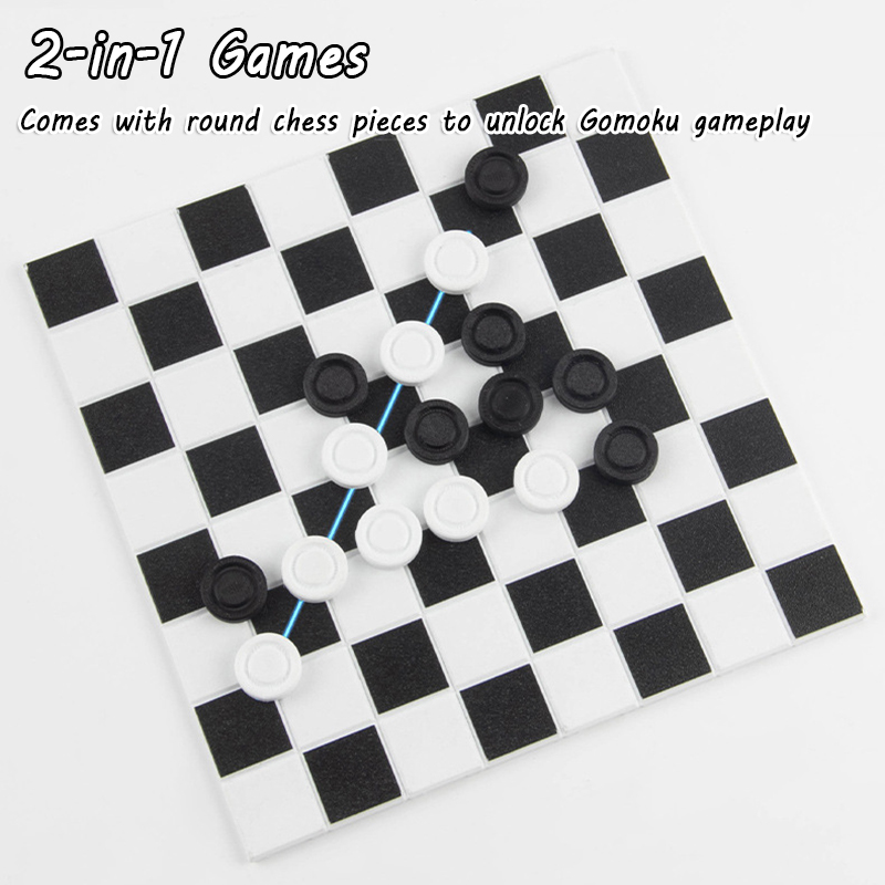 2 in 1 Portable Chess Game Set - Kids Outdoor Adventure ulasan dan harga